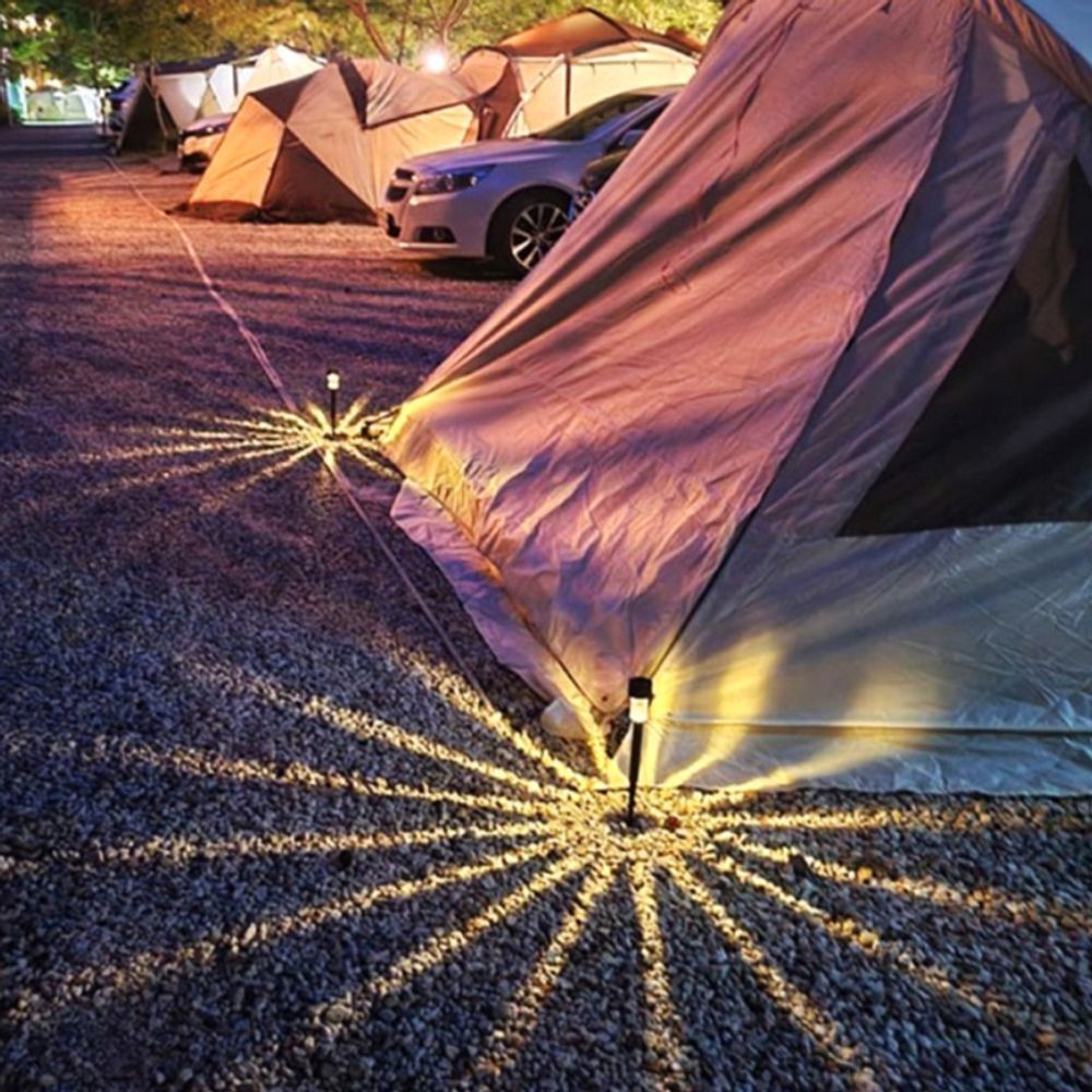 태양광정원등 화단 캠핑 잔디등 정원 조명 노란색