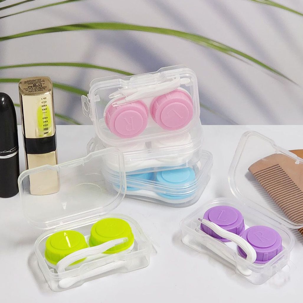 렌즈통 콘택트렌즈 케이스 여행 렌즈보관함