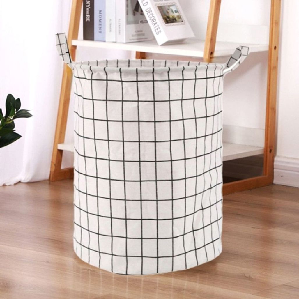 세탁바구니 빨래 수거함 바구니 백 흰색