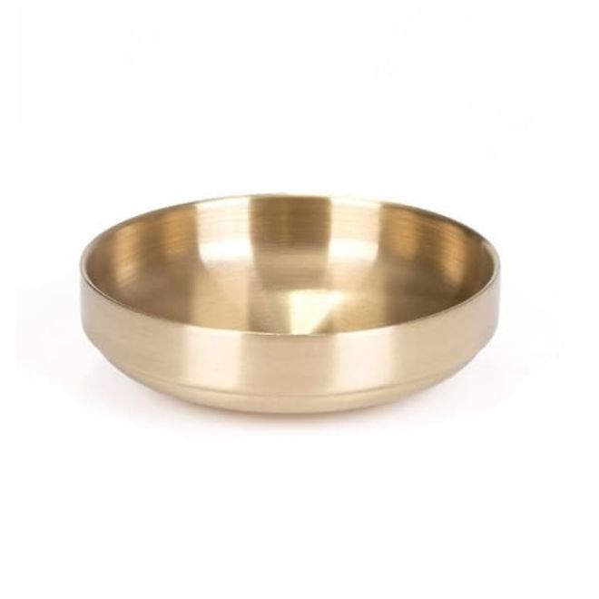 금상 티타늄 반찬 그릇 찬기 이중 접시 특대 15.5cm