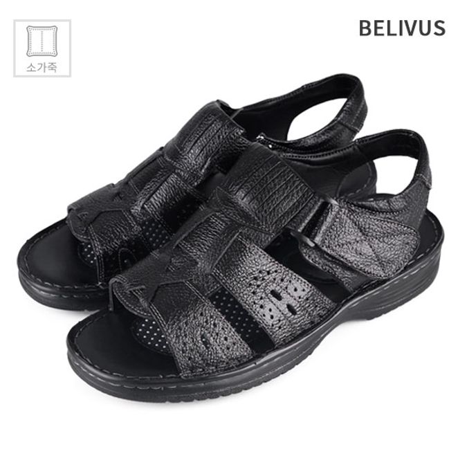 빌리버스 남성 소가죽 샌들 여름 패션 레더 신발 BM211