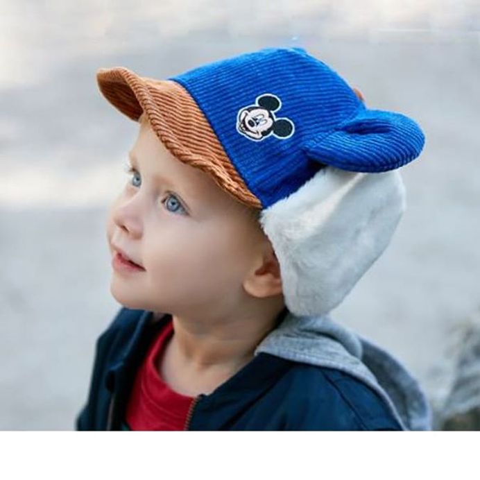 미키마우스 볼캡 귀달이 모자 귀덮개 방한 겨울 모자