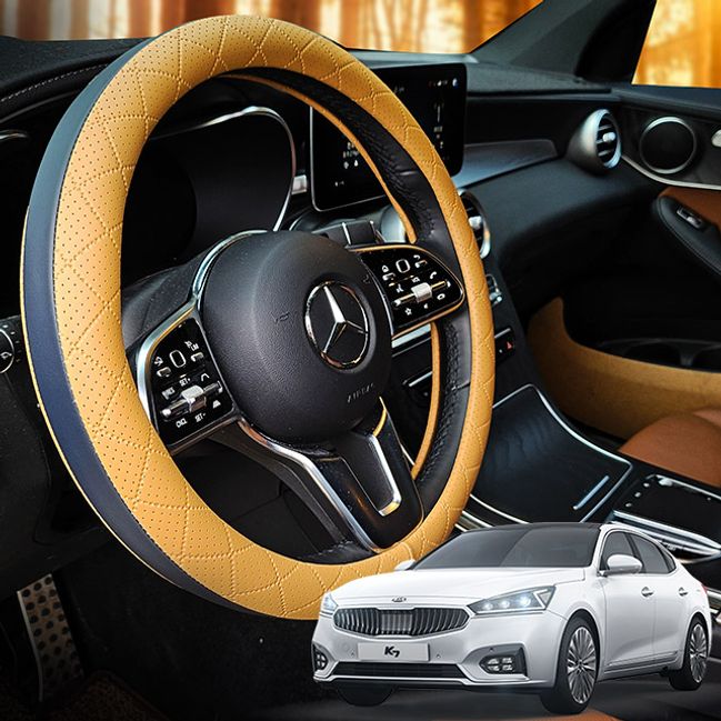 올뉴K7 엠보싱 가죽 타공형 원형 핸들커버