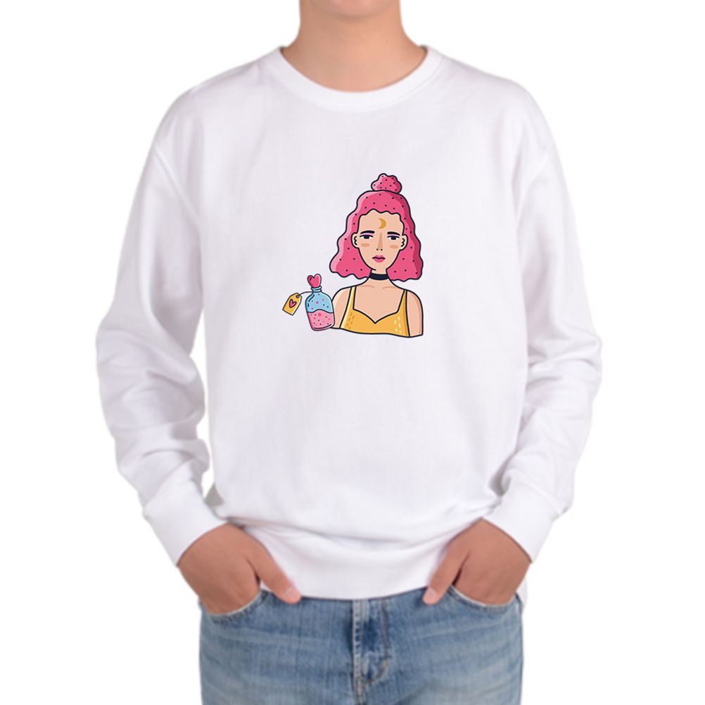 맨투맨 향수 파마아가씨 빨간머리 생각이 많은 고민있는 여자 선물 하트