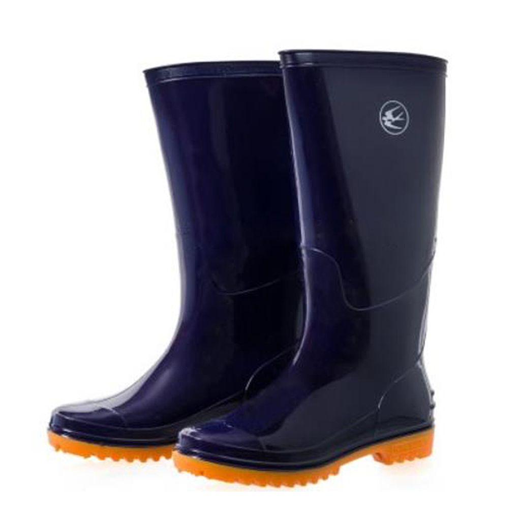 논슬립 장화 PVC 네이비 항균 방수 미끄럼 방지 250-300 텃밭 식당 농사 주방