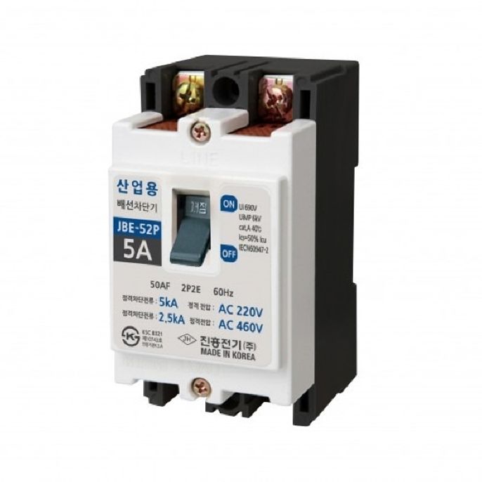 산업용 배선차단기 JBS-52P 2P 5A 5kA 진흥전기
