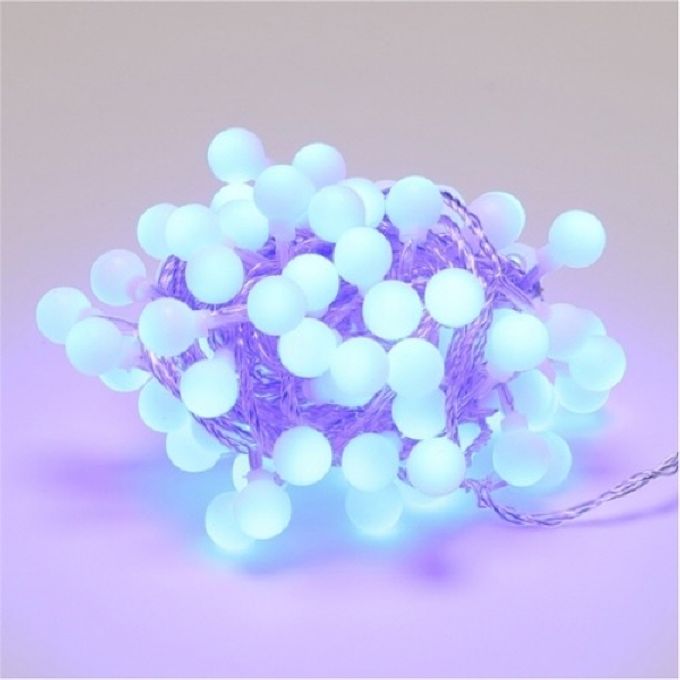 LED 크리스마스트리 앵두볼 전구96구 투명선 청색