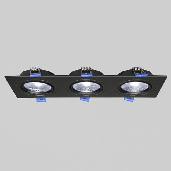 LED MR16 사각멀티매입등 3구 24W 블랙 주광색 예도