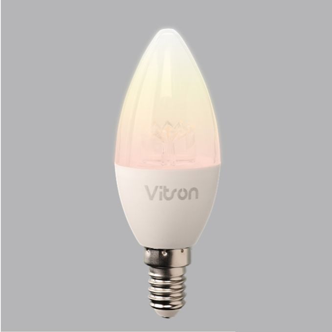 촛대구 LED 5W E14 3K 투명 전구색 KS