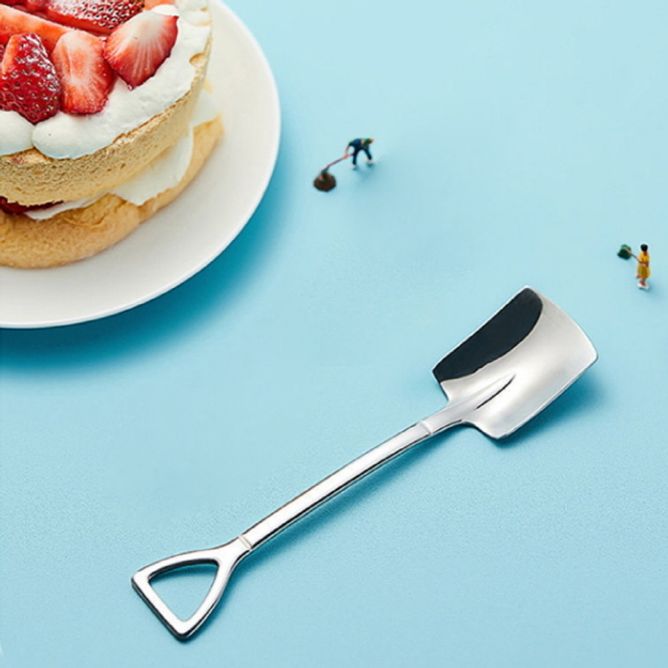 7day 네모 삽모양 티스푼 5p 선물세트 스텐 숟가락