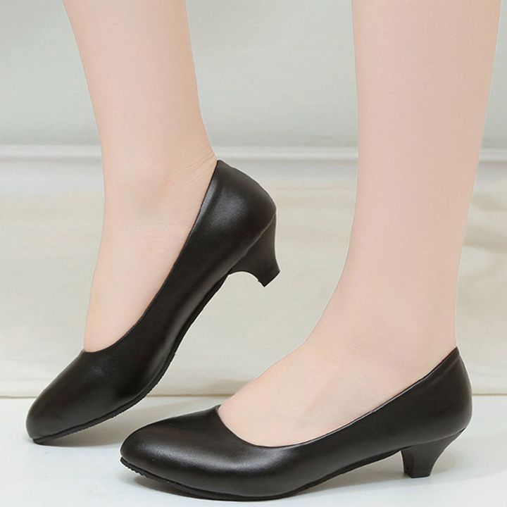 블랙 면접 발편한 펌프스 구두 데일리 힐 정장 3cm