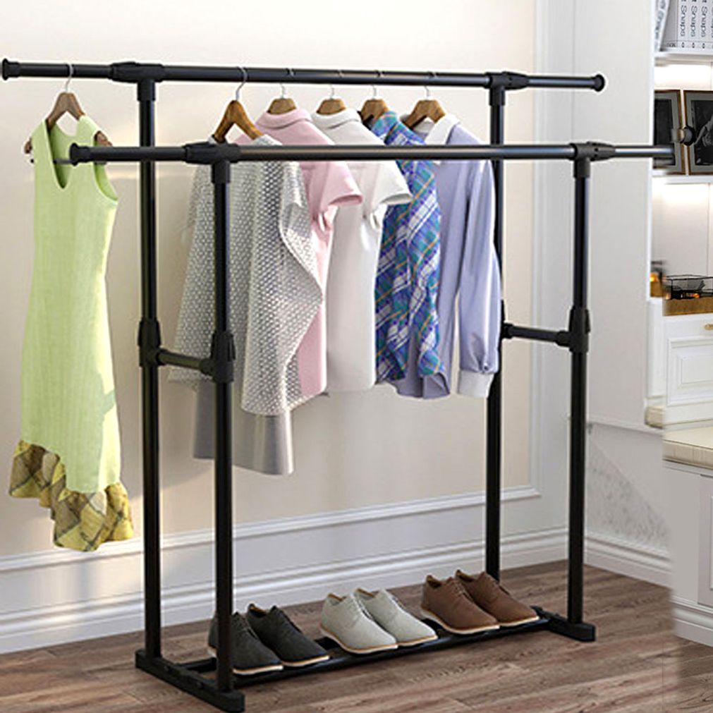 튼튼한 미니 스탠드 옷걸이 행거 무볼트 조립 2단