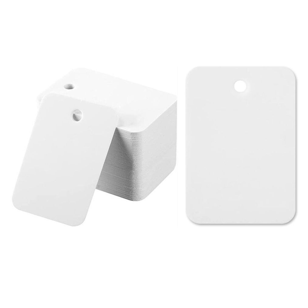 의류 종이택 무지 프라이스택 화이트 3.5x5cm 100매