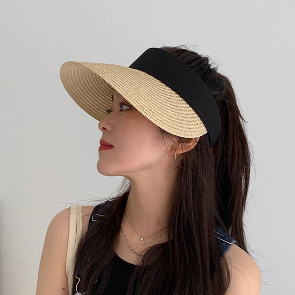 휴양지 패션 라탄 썬캡 데일리 3컬러 밀짚 여름 모자