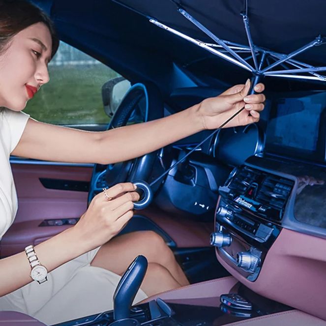 미니쿠퍼 햇빛가리개 우산 링타입 앞유리 차박 암막