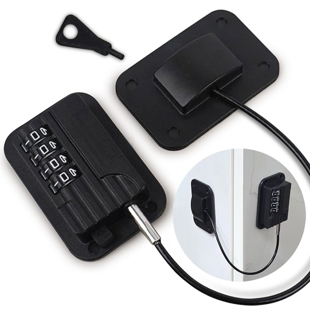 도어락 블랙 열림방지 다이얼 와이어 잠금장치 자물쇠