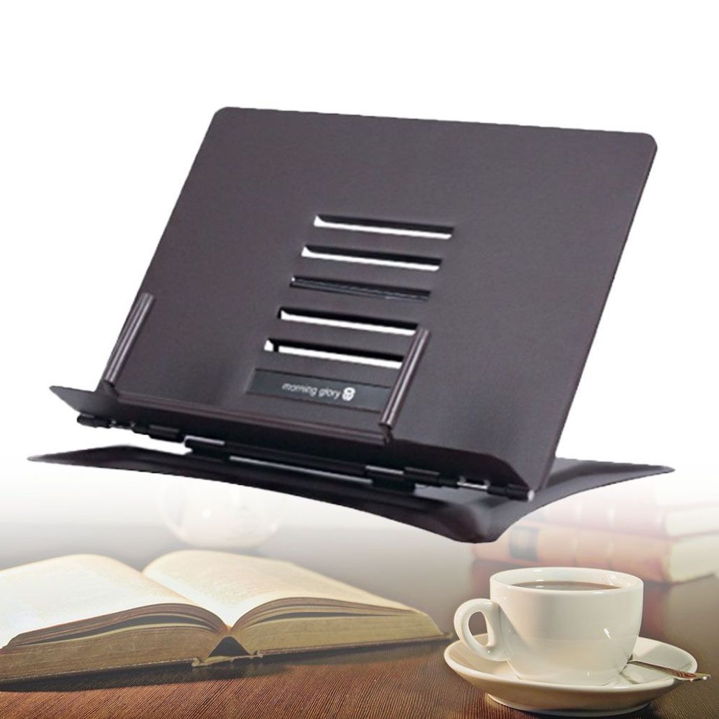 북스탠드 독서받침대 슬림철제 독서대 다크브라운