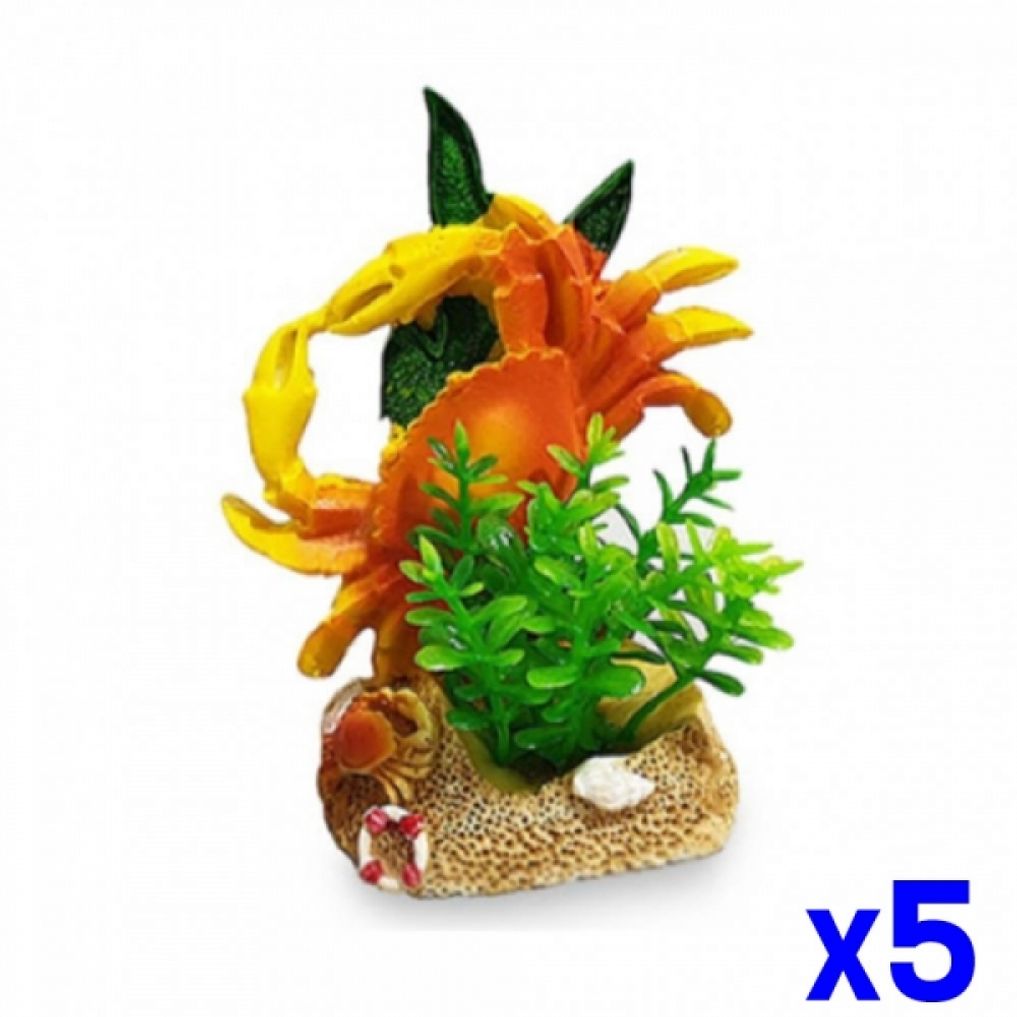 수족관 관상용 꽃게장식 x5개 수조장식품 어항장식