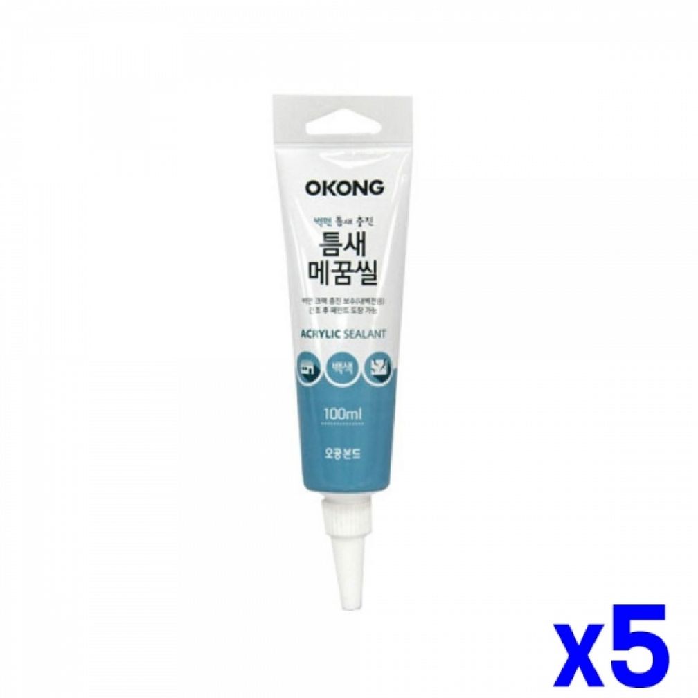 벽면 틈새 메꿈 실란트 100ml x5개 화장실보수 실리콘
