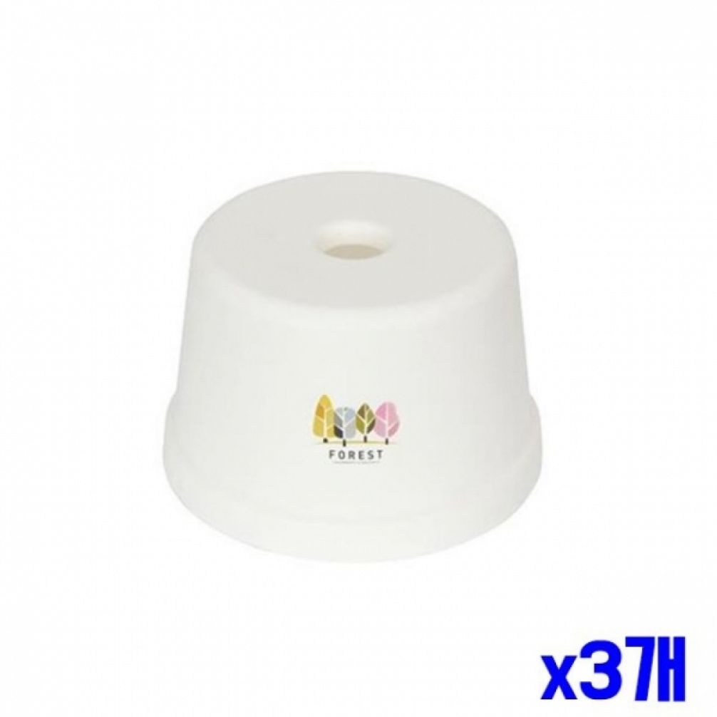 심플한 욕실 목욕의자 원형 x3개 욕실의자 샤워의자