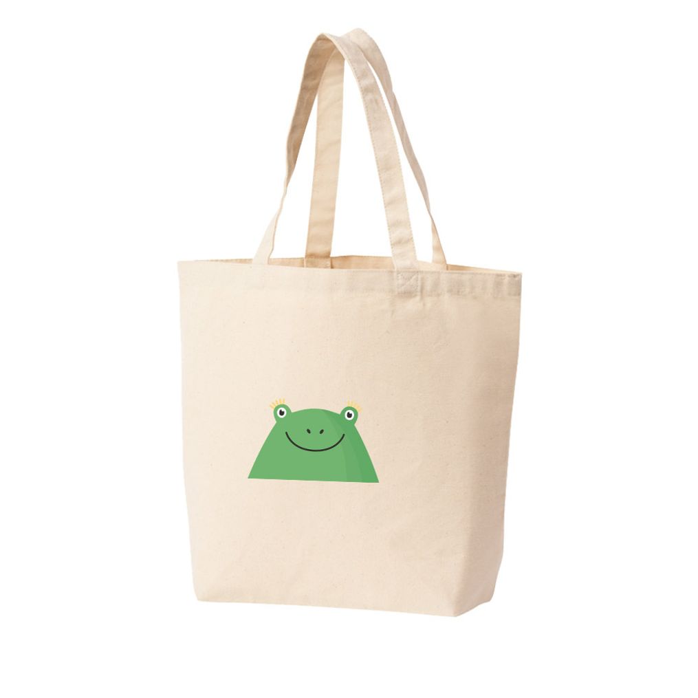 개구리 개구리얼굴 스마일 초롱초롱 맑은 에코백 토트백 다양한 색상과 크기