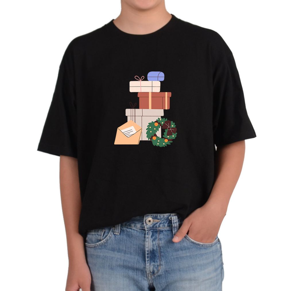 반팔 라운드티 선물상자 선물박스 크리스마스 선물 감사 다양한 색상 사이즈