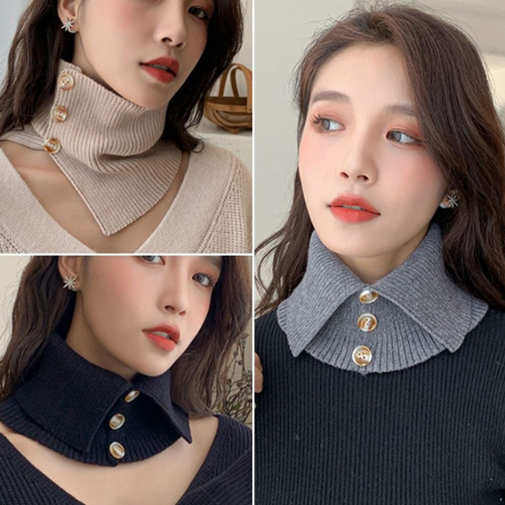 2ps 스칼렛넥워머 2way 버튼업 단추넥워머 목폴라 목토시 머플러