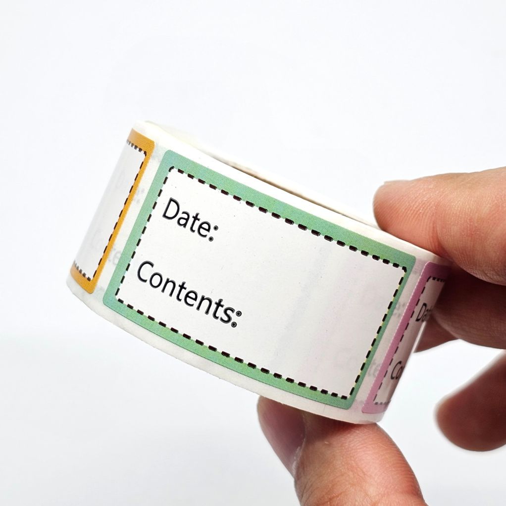 컬러 의류 이름표 데이터 스티커 라벨지 1롤