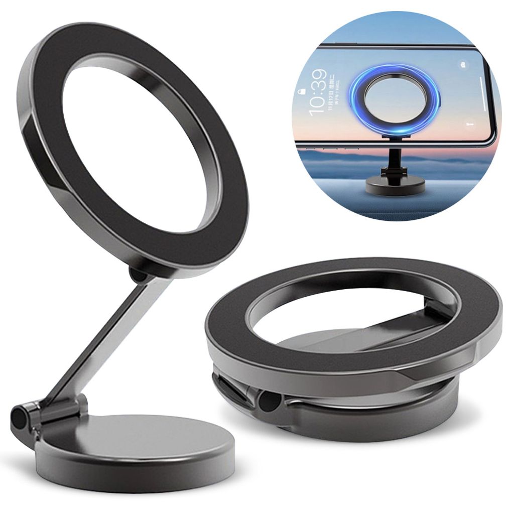 차량용 스마트폰 거치대 블랙 초강력 마그네틱 자석