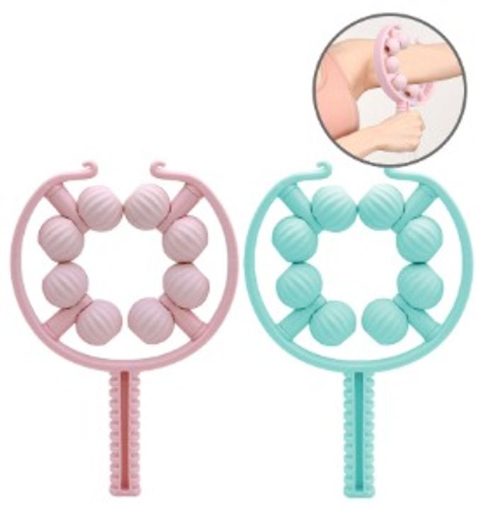 지압롤러 팔뚝 종아리 롤링볼 핸디 마사지기 (색상랜덤)