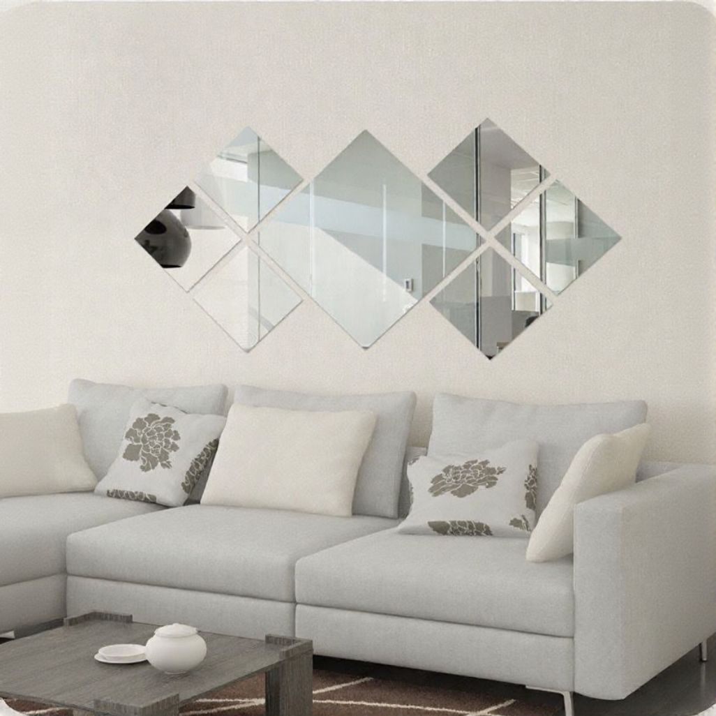 사각 붙이는 거울 무타공 벽부착 욕실 현관 인테리어