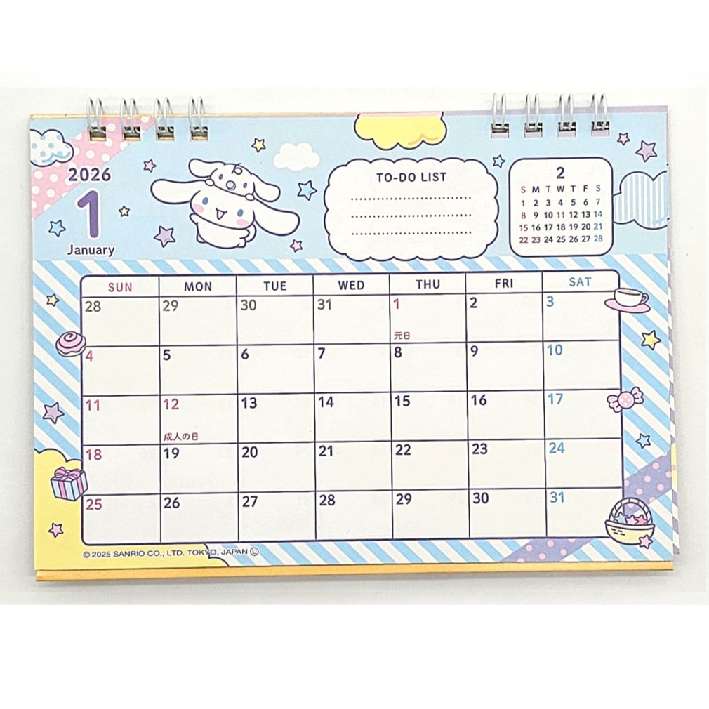 2026년 산리오 탁상달력 캘린더 시나모롤 마이멜로디