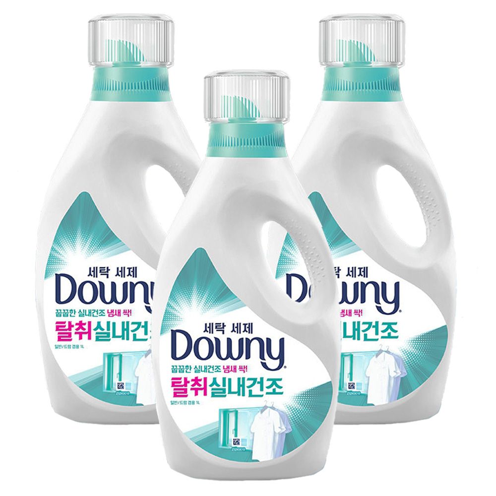다우니 실내건조 프리미엄 세탁세제 액체형 1L x 3개 본품