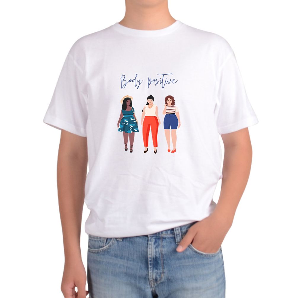 반팔티 바디 포지티브 나의 몸을 사랑하자 코르셋해방그림 다양한색상 전사이즈