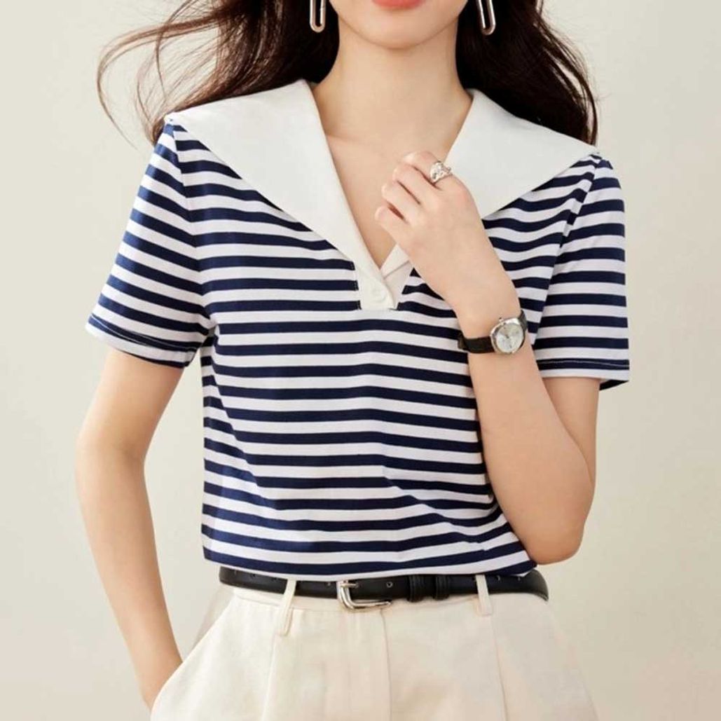 세일러 카라 스트라이프 반팔 TD-1004597