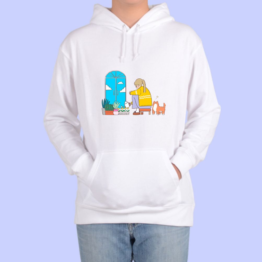 후드티 집콕 언택트 홈가드닝7번 그림 다양한색상 전사이즈