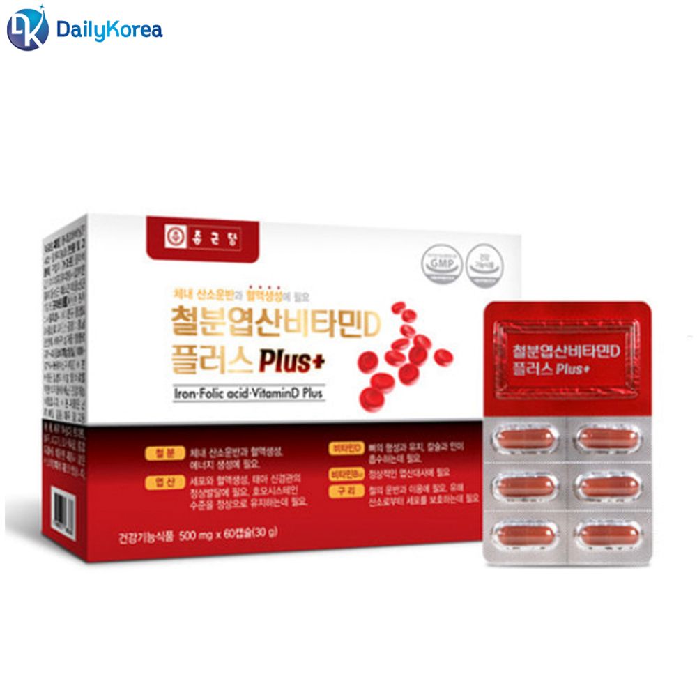 종근당 철분엽산비타민D 플러스 60캡슐