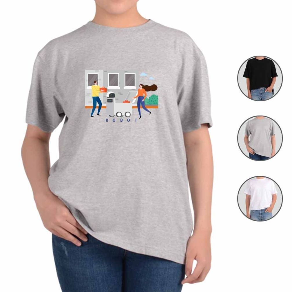 반팔티 미래생활 인공지능 로보트 11번 그림 다양한색상 전사이즈