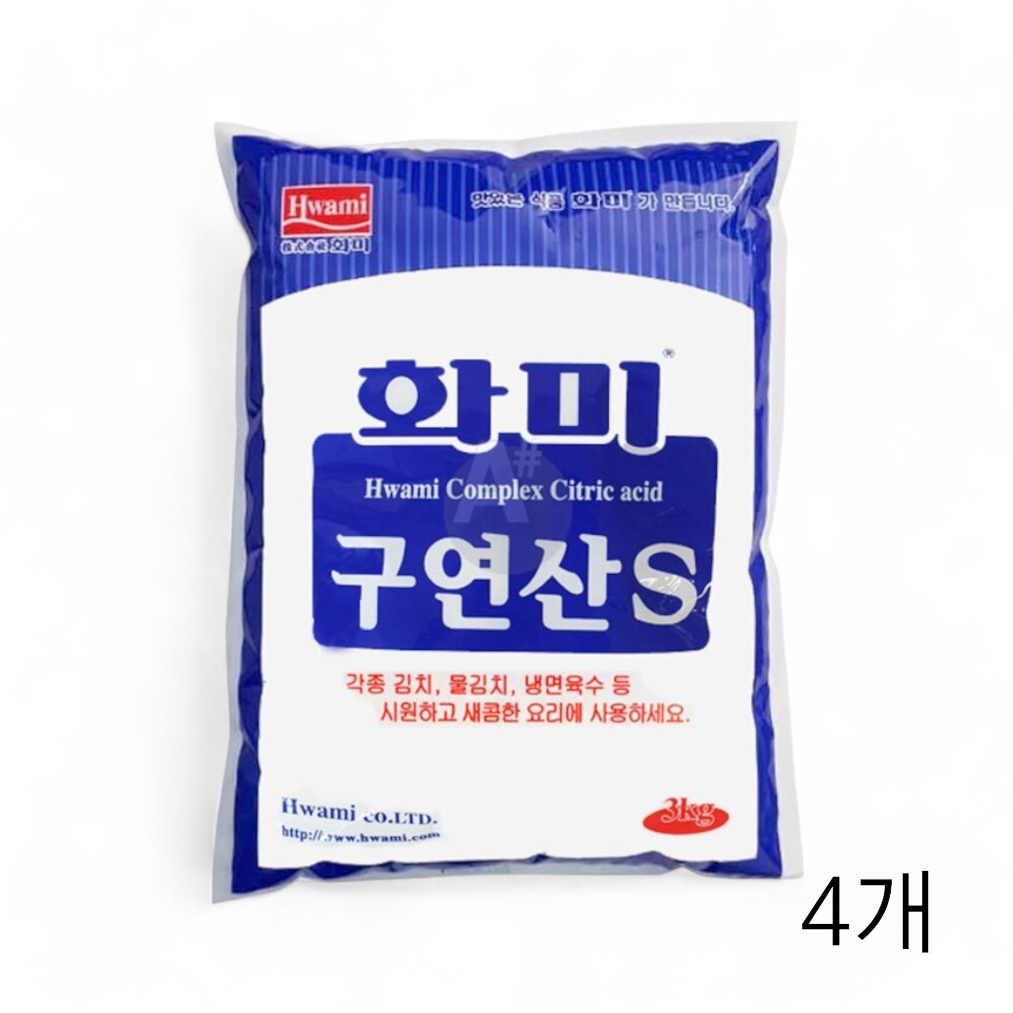 화미 구연산S 3kg X 4개 물때제거 청소용세제 대용량