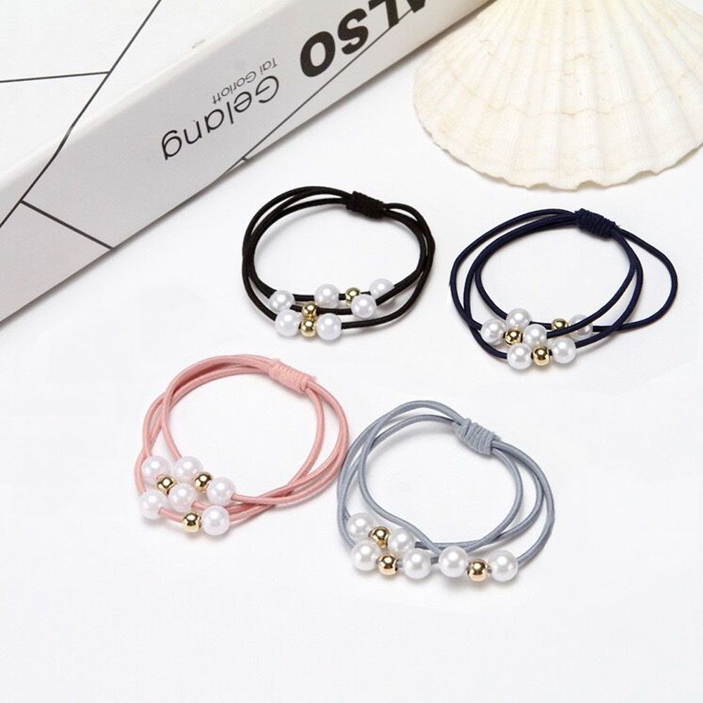 진주 볼 더블 머리 헤어끈 LM-0569