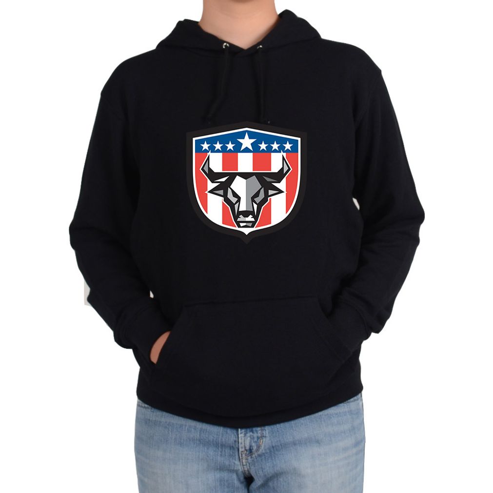 기모후드티남여 미국 상징 황소 무서워 다양한 색상 사이즈