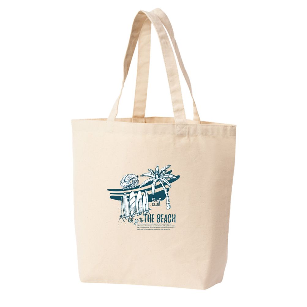 에코백 토트백 해변 휴양지 파도 야자수 파인애플 다양한 색상 사이즈