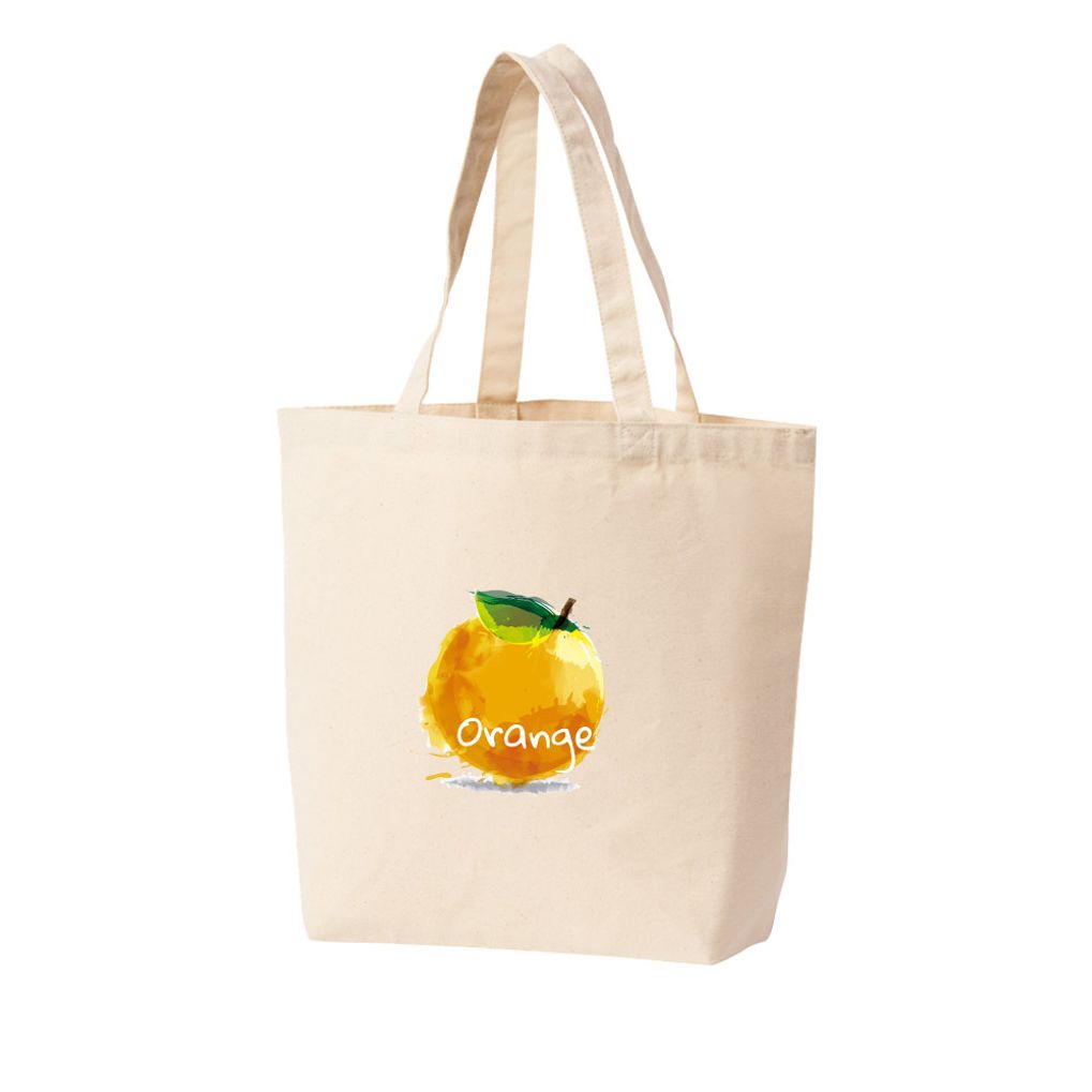 에코백 토트백 오렌지 ORANGE 과일 디자인 다양한 색상 사이즈