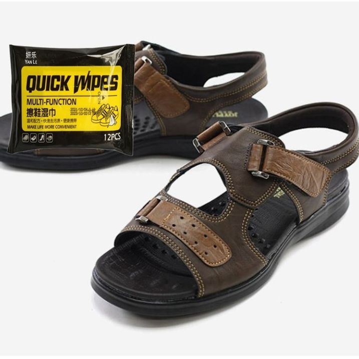클래식 남자 샌들 슬리퍼 남성 캐주얼 여름 샌들 신발 신발 세정티슈 세트