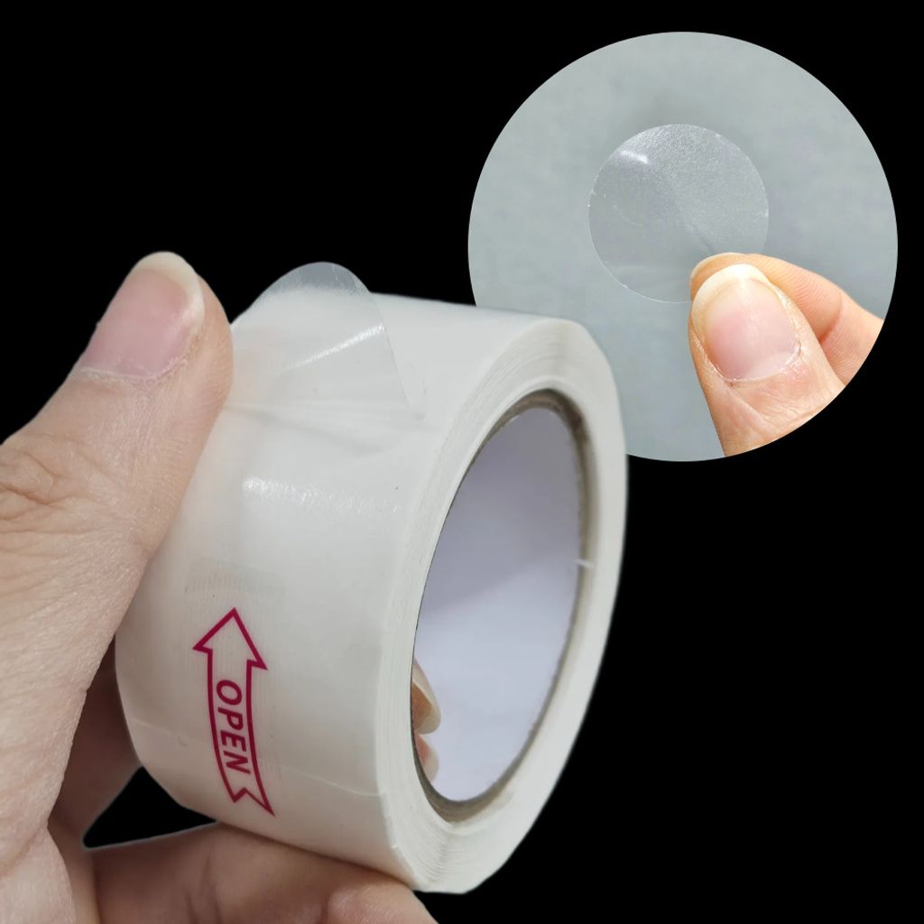 투명 원형 청첩장 봉투 포장 마감 실링 롤스티커 25mm