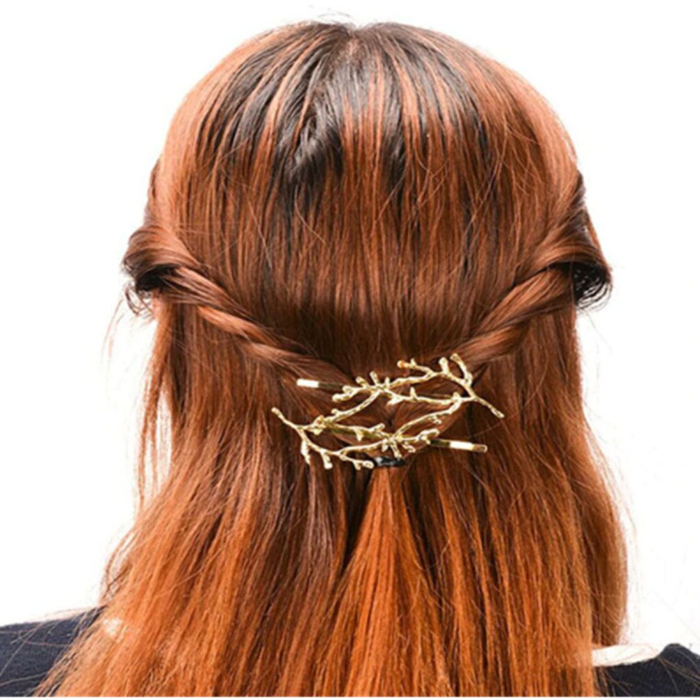헤어핀 빈티지 골드 실버트리 브랜치 머리끈 헤어밴드