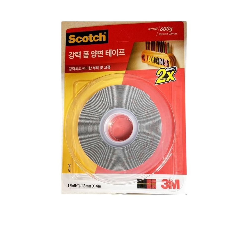 강력 폼 양면 테이프 3M 12mmx4m x24개 식자재