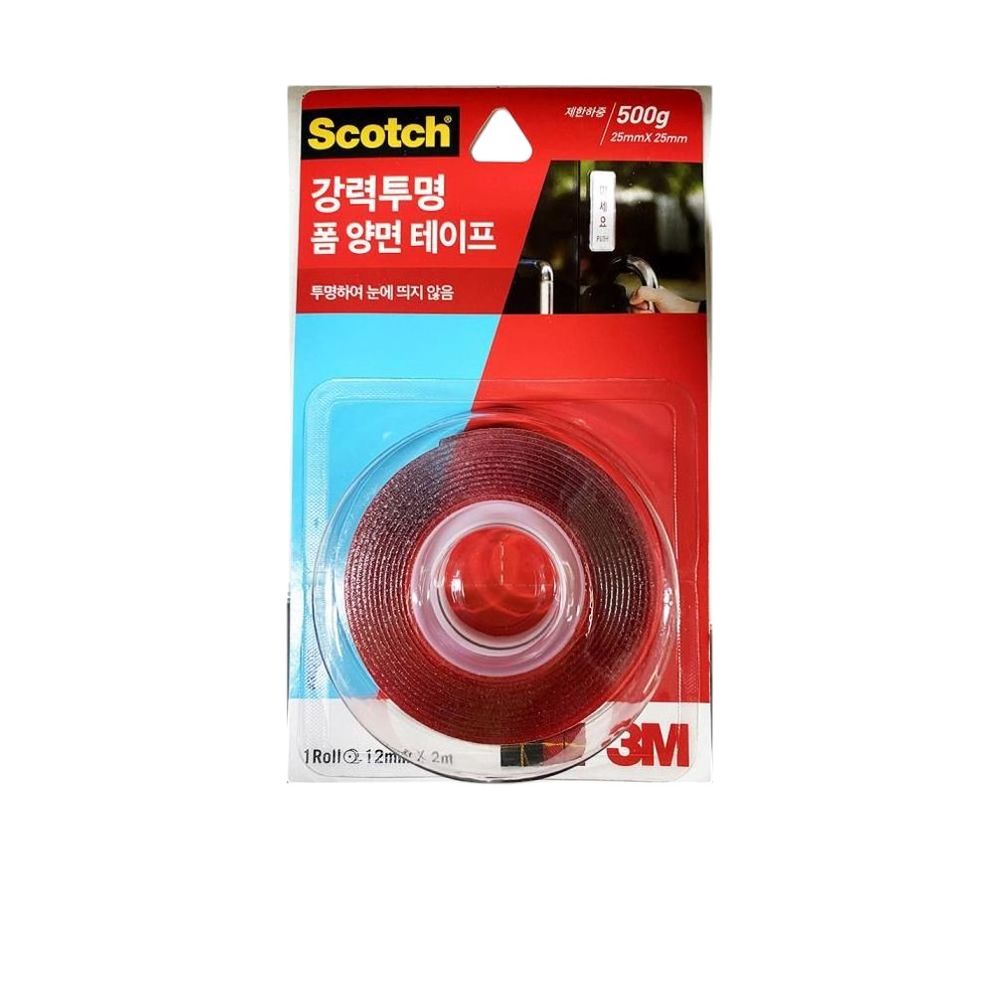 강력 투명폼 양면 테이프 3M 12mmx2m x24개