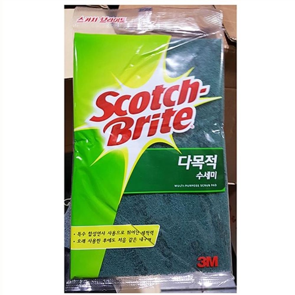 수세미 3M 청색 스카치 x100개 -식자재 주방 용품