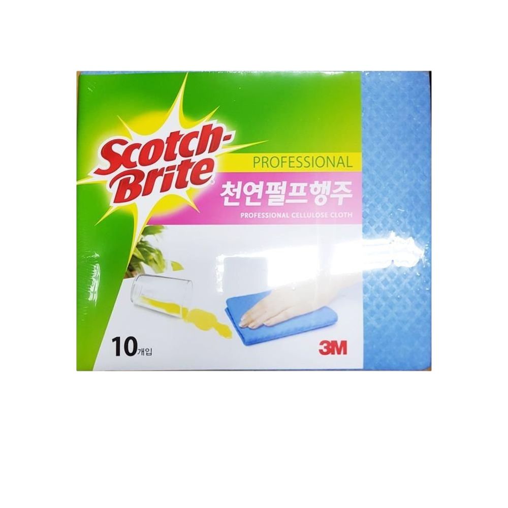 펄프행주 스카치 10P 파랑 x40개 -식자재 용품